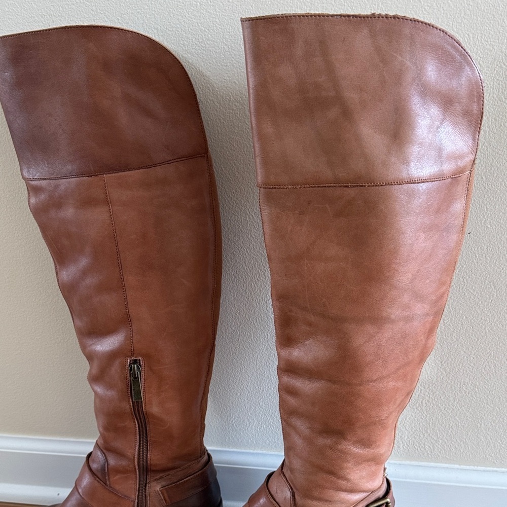 Vince Camuto Leather Bethany harness Knee-High Boots - Picture 3 of 10